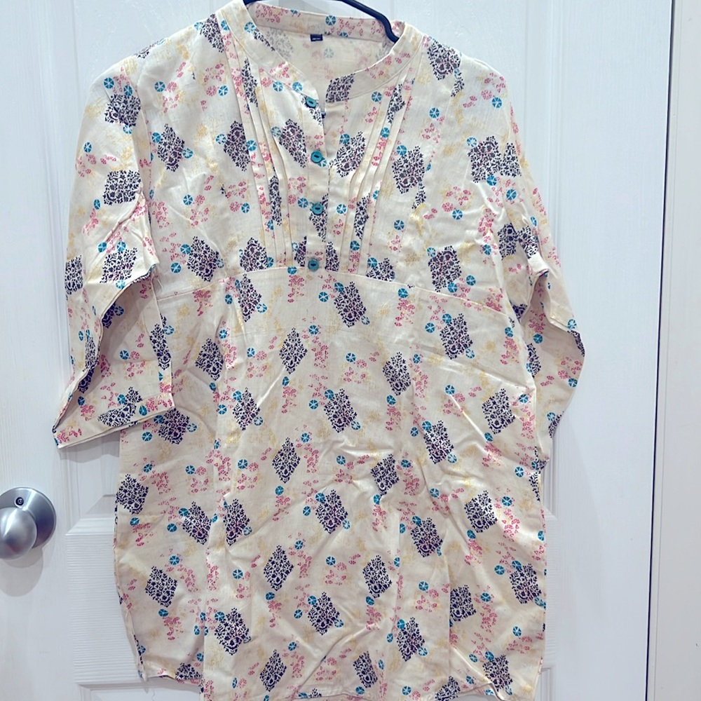 LINEN FABRIC SHORT KURTA